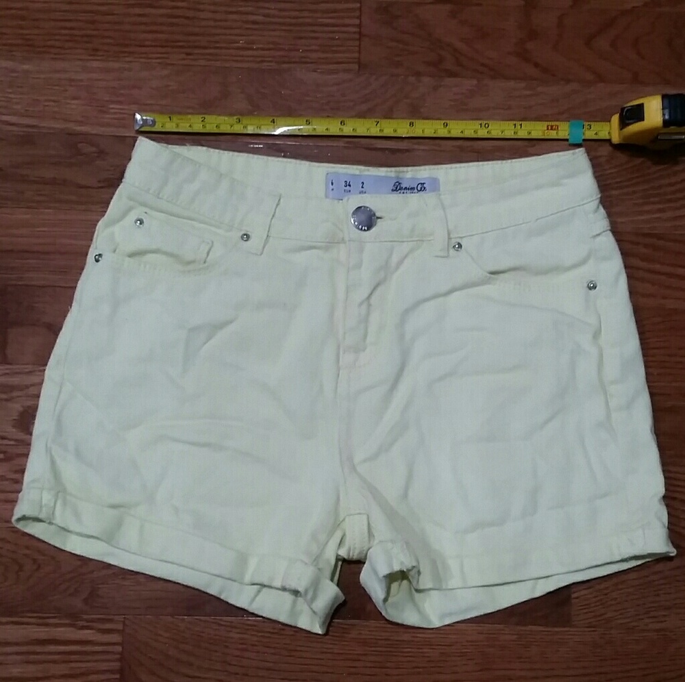 Pale Yellow Shorts